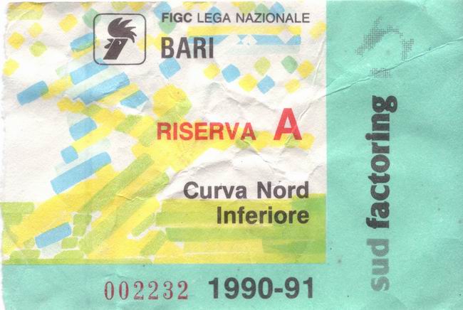 Bari-Riserva A 90-91
